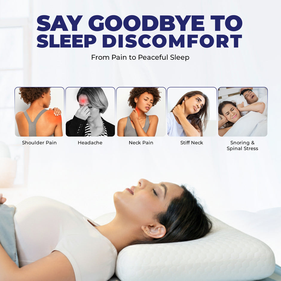 Wellgiver Memory Foam Sleeping Pillow - White